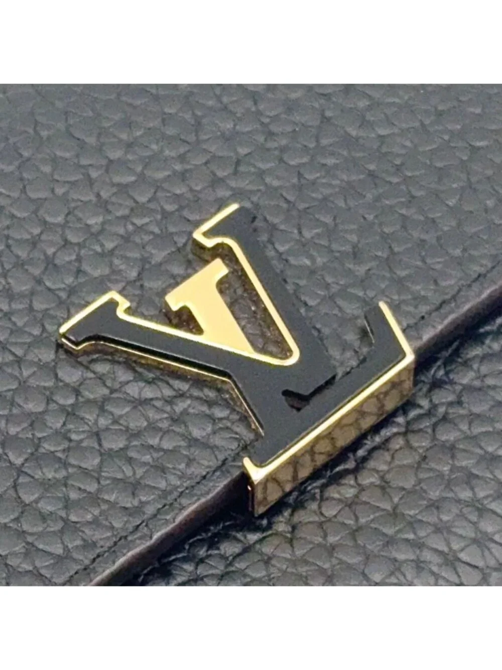 Louis Vuitton Portefeuille Capucines Compact Leather Pink Black Trifold Wallet